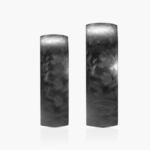Obrączki ślubne: carbon, półokrągłe, 7 mm